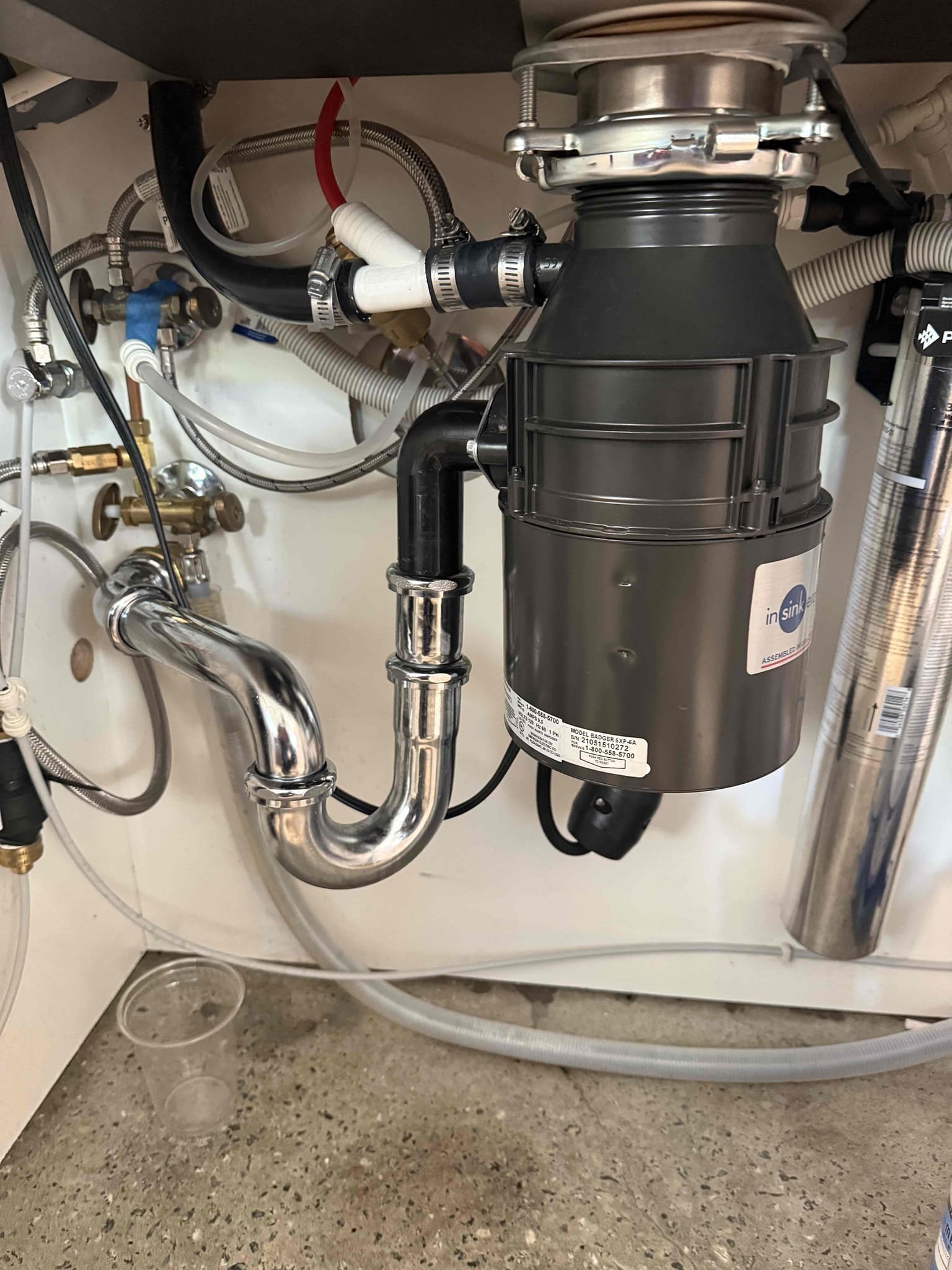 A professionally installed commercial water heater.