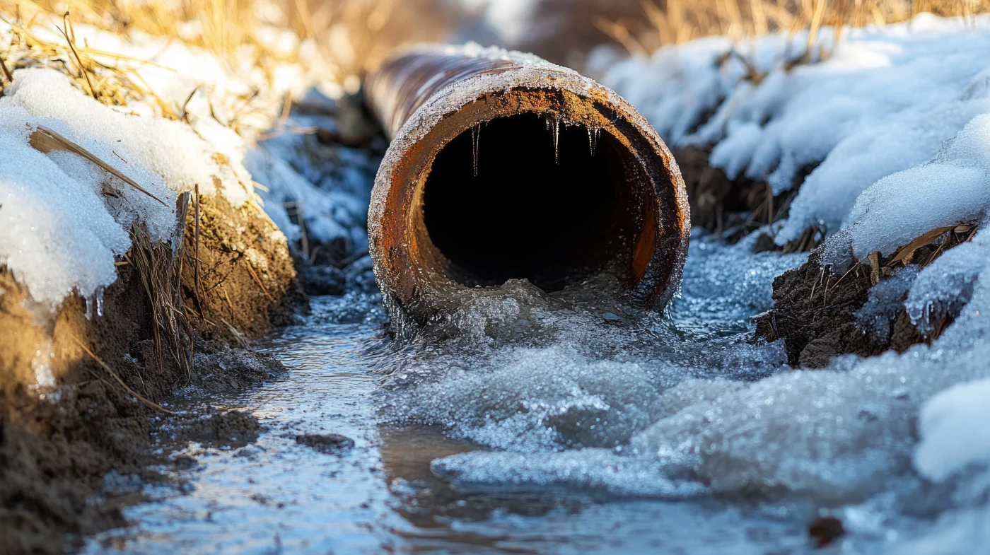 A frozen pipe, requiring emergency plumbing repairs.