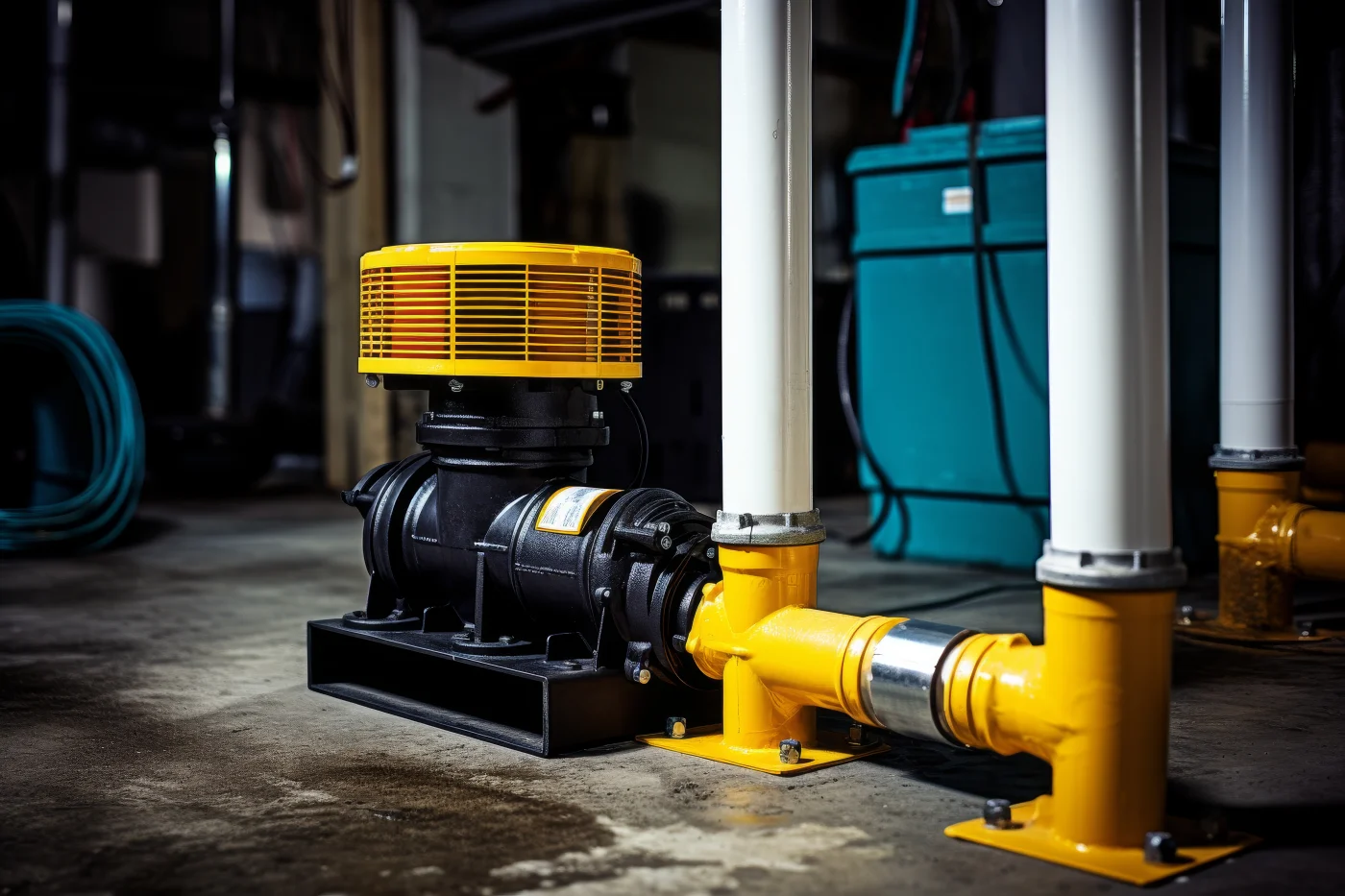 Trusted Sump Pump Installation in Hayward, CA | Facilities Plumbing & Drain An industrial sump pump in a large Hayward, CA home.